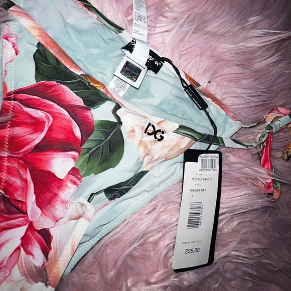 Dolce&Gabbana Floral Print Side Tie Bikini Bottom - Brand New - Picture 3 of 6